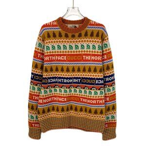The North Face X Gucci Multicolor Wool Sweater Unisex Made In Italy Size S